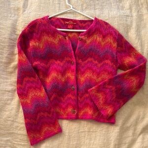 Vintage Mohair Multicolor Cardigan Sweater